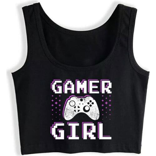 Crop Top Sport Gamer Girl Stuff Gifts For Teens Cute Video Gaming Fashion Harajuku Sleeveless Tops Women