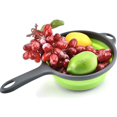 Kitchen Foldable Strainers Collapsible Colander Conveneince Kitchen Food Strainers Folding Water Filter Basket