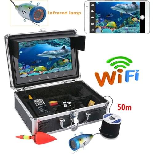 MAOTEWANG 9" LCD 720P Wifi Wireless 50M Underwater Fishing HD Camera 150 degree Video Recording For IOS Android APP