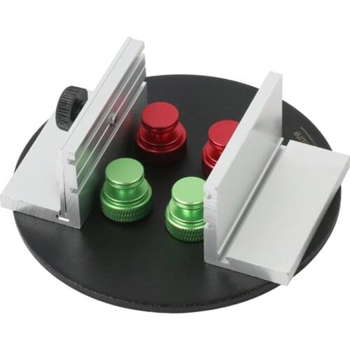 Metal Diameter 95mm Stereoa Microscope Ground Working Stage PCB Board Fixture Clamp Plate Magnetic Jig Working Table