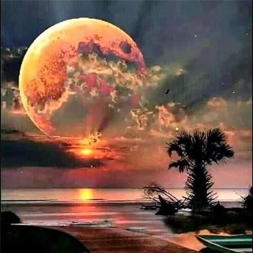 Nature Printed Canvas 11CT Cross-Stitch Embroidery Set DMC Threads Hobby Needlework Handicraft Handiwork Jewelry For Gift