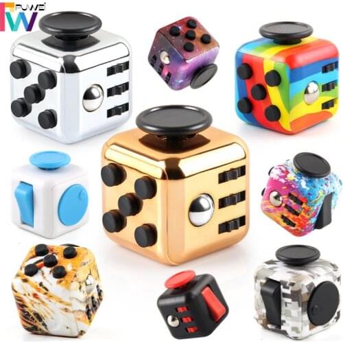 PUWEI Decompression Dice Hand for Anxiety Relief Focus Children Stress Relief Cube Adult Anti-stress Toy Office Desk Finger Toys