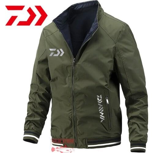 Daiwa Fishing Suit Autumn Double-sided Outdoor Leisure Sports Windproof Jacket Mens Comfortable Mountaineering Fishing Jacket