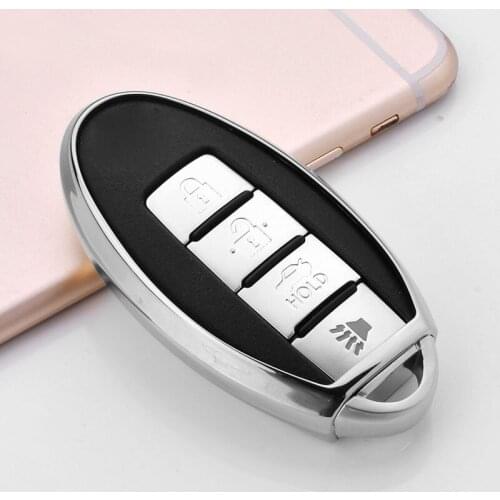 Silver Soft Protective key Case Shell Cover for Nissan 370Z Altima Cube GT-R Infiniti