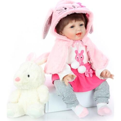 55cm Silicone Reborn Baby Doll Kids Playmate Gift for Girls Bebe Alive Soft Toys for Bouquets bebe reborn doll Toys Photo Props