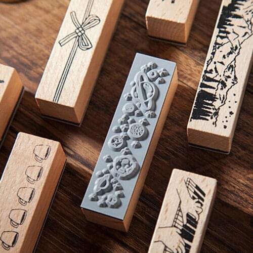 Vintage Flower Plan Wooden Stamp Scrapbooking DIY Craft Decor Scrapbooking material Birthday party decoration accessories