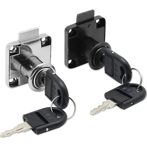 Drawer Locks with 2 Keys Lock Furniture Hardware Door Cabinet Lock for Office Desk Letter Box 2 Colors Cam Locks