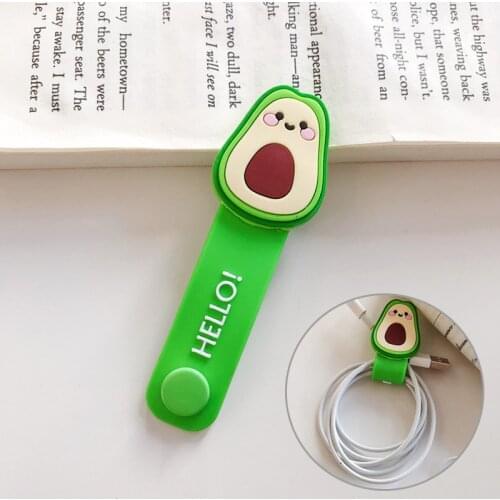 Lovely Cartoon Fruit Avocado Cable Protector Data Line Cord Protector Case Cable Winder Cover For iPhone USB Cable For iPhone XR