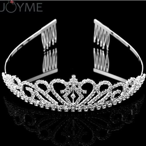 Rhinestone Crystal Tiara Headband Wedding Birthday Party Hair bands Bridal Bridesmaids Hair Accessories Girls Hairwear