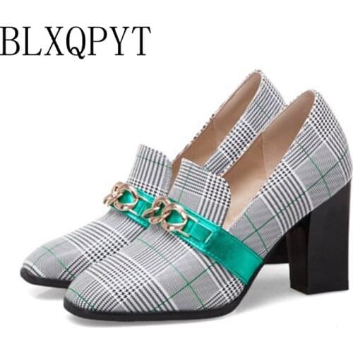 BLXQPYT Hot Sale Zapatos Mujer Tacon SUPER Big Size 32-50 New Spring Autumn Womens Pumps Women Shoes High Heels Pu Party T716