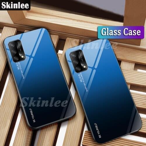 Skinlee For Realme GT 5G Case Gradient Color Tempered Glass Hard Phone Cover For Realme GT Master Edition Case Funda
