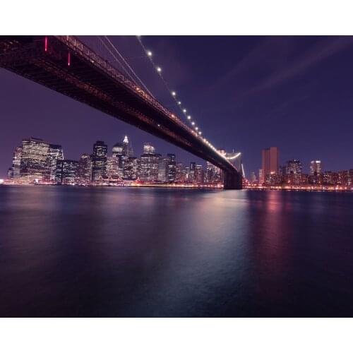 《Under the bridge in the city》 picture painting by numbers home decor birthday present quadros decorativos