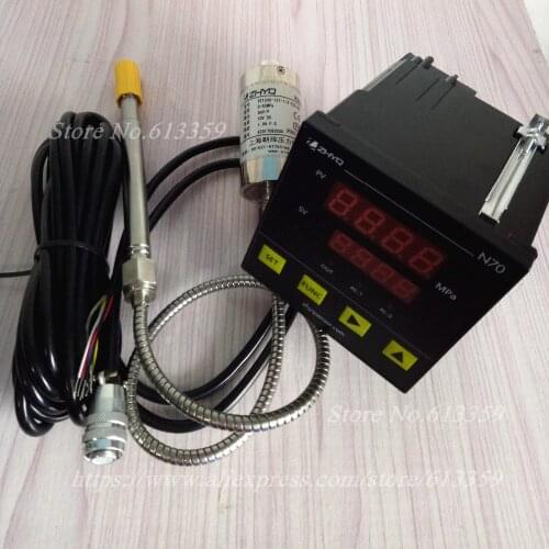 ZHYQ PT124G-121 Melt High Temperature Pressure Sensors for Plastic Extruder 5 Pins & Indicator N70/N80/N90 220VAC Output 2 mV/V