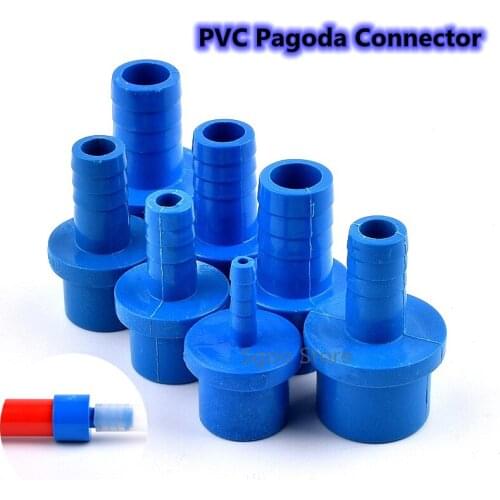 5~20pcs 20mm-5/8/10/12/14/16/18mm 25mm-12/16/20mm PVC Pagoda Connector Garden Irrigation Hose Connector Aquarium Adapter