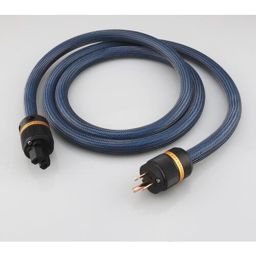 Audiocrast P111 Silver Plated EMC Shielded AC Mains Power Cable With Viborg Pure Copper US Power Plug HIFI US Power Cable