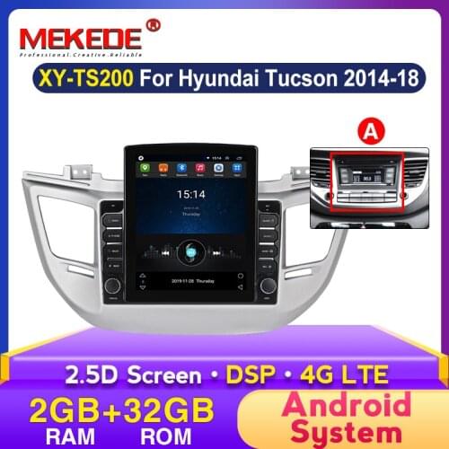 DSP HD 1024*768 Android Car Radio Multimedia Video Player for Hyundai Tucson IX35 2015-2018 4G WIFI RAM 2G Navigation GPS 2DIN