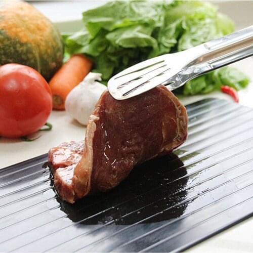 Quick Defrosting Plate Thaw Food Meat Fruit Kitchen Tools Heat Dissipation Groove Design Household