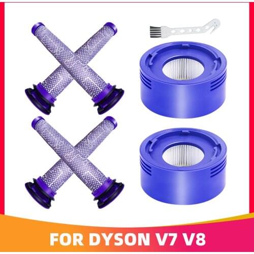 Pre-Filters and HEPA Post-Filters Replacements Packs Compatible with Dyson V7 and V8 Cordless Vacuum Cleaners Spare Parts