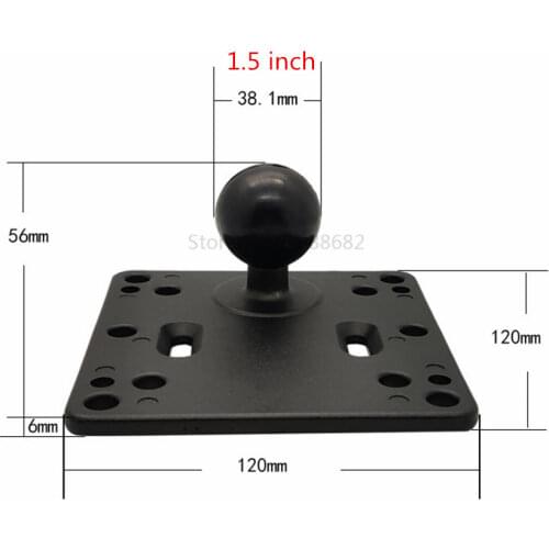 Jadkinsta 120x120mm Base Head 1.5 inch Ballhead to Square Mounting Base for Gopro Mounts VESA Equipments Fix Ball Holder