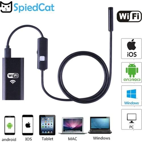 8mm mini Lens WIFI Endoscope Camera 1M/2M/3.5M/5M/10M Soft Cable Tube USB Pipe Inspection Borescope For Iphone Android IOS PC