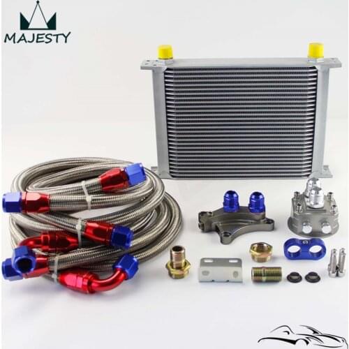 28 Row 10AN Oil Cooler Kit For Nissan 200SX S13 S14 S15 SR20 SR20DET 180SX