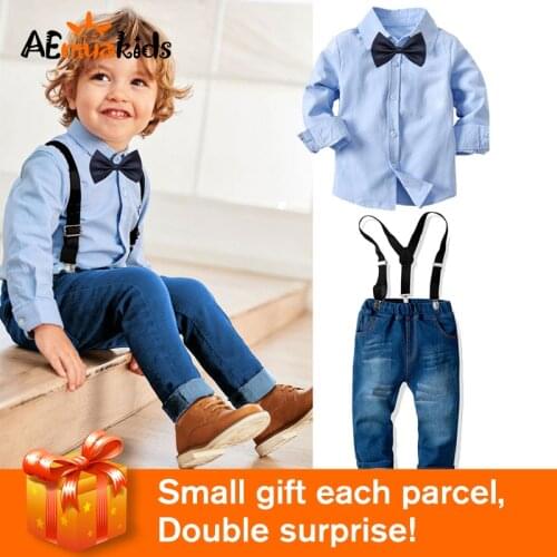 Boys Clothing British Style Gentleman Set Suits Costume Spring Autumn Costume Formal Gentleman Sets Toddler Boys Party Clothing