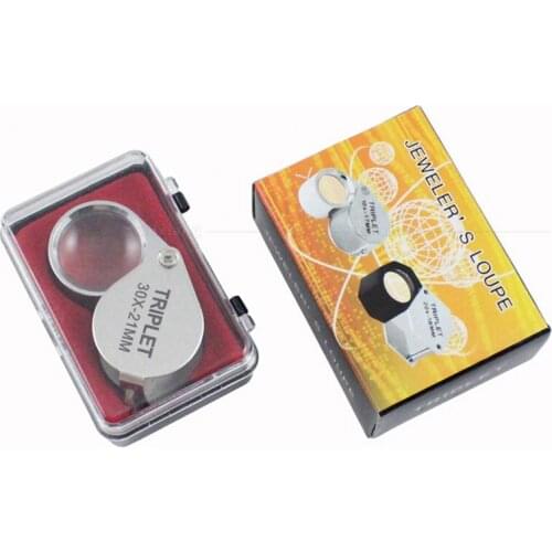 Wholesale 1PC 30X 21mm Handheld Loupe mini magnifier Magnifying glass Magnifier glasses Jewelry Diamond Antiques Portable