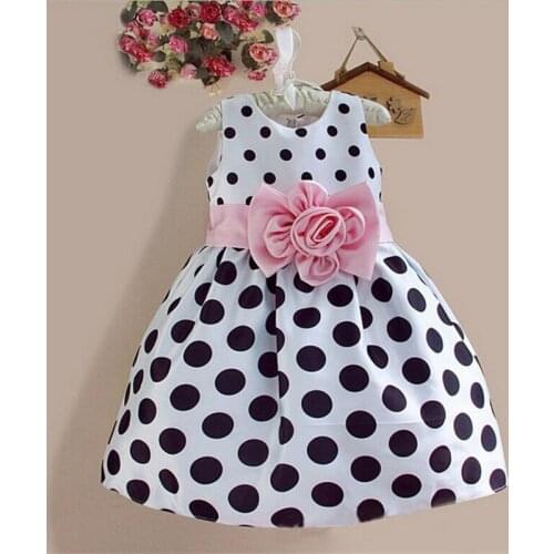 Cute Baby Girl Flower Polka dots Dresses Girls Toddler Birthday Kids Formal Layered Princess Party Sundress holiday outfits 2-7Y