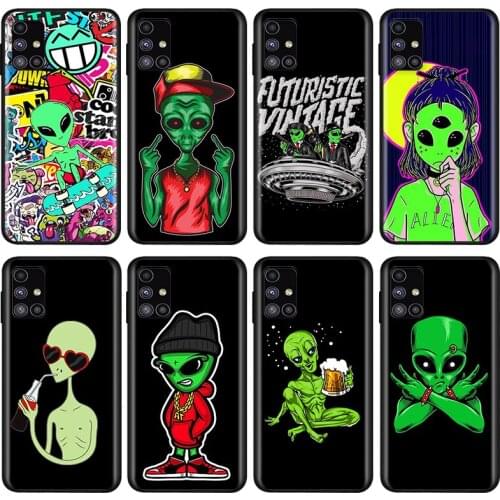 Fashion cute alien For Samsung Note 20 10 8 9 M02 M31 S M60S M40 M30 M21 M20 M10S F62 M01 Ultra Pro Plus Phone Case