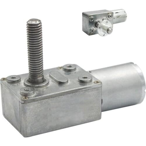 High Torque Worm Gear Motor 8mm*33mm Output Screw Shaft with Screw Flange DC 6v 12v 24v 2RPM To 150 RPM M8 Lead Screw Gearmotors