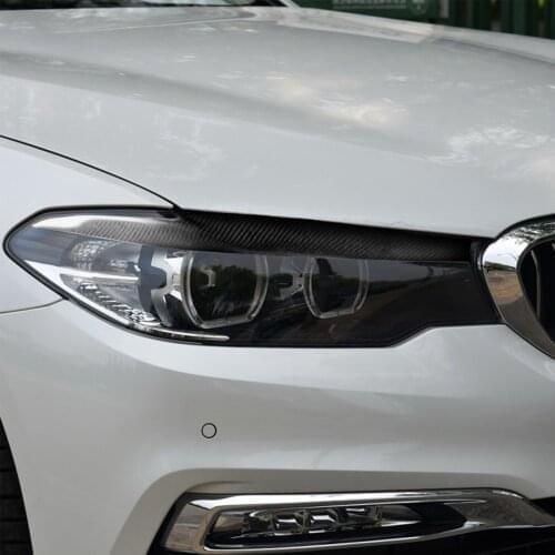2pcs Car Headlight Carbon Fiber Eyebrow Sticker Eyebrows Cover For Bmw E92/e93 E60 F15 G30/g38 E70 E71 Car Accessories