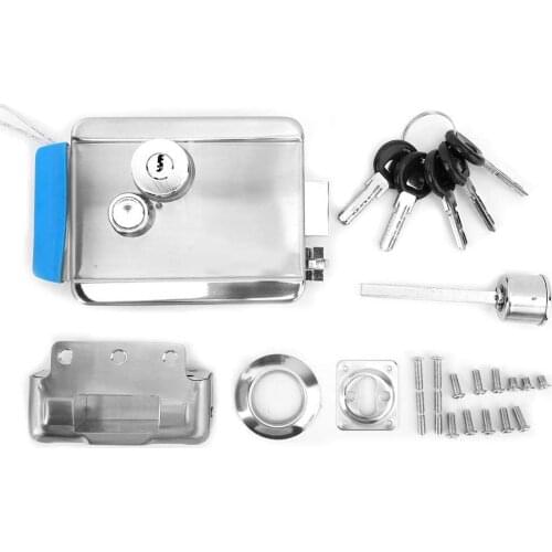 Stainless steel outdoor Electric Gate Door Lock Secure Electric metallic Lock Electronic Door Lock for intercom gate door