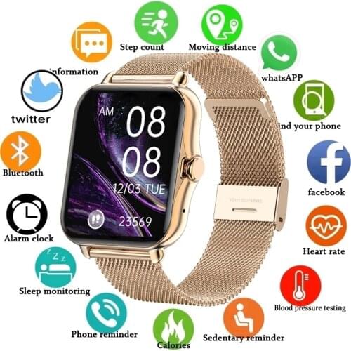 2021 New Color Screen Smart watch Ladies Men Full Touch Fitness Tracker Blood Pressure Smart Clock Ladies Smart Watch For xiaomi