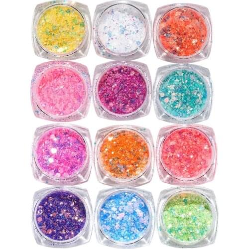 New Arrival 6pcs/set Colorful Shiny Pretty 3D Nail Art Decorations Slice DIY Beauty Nail Decals Manicure Decoration Jewelry