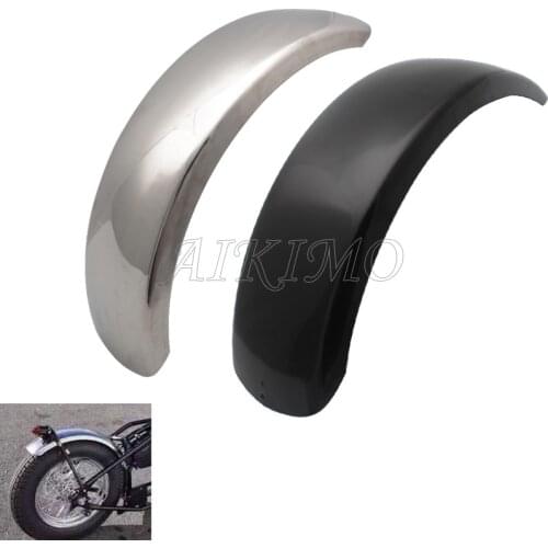 6'' Flat Motorcycle Rear Stainless Steel Fender Flares Trailer MudGuard Flaps Splash for Harley Bobber Chopper VTX400/600 DS