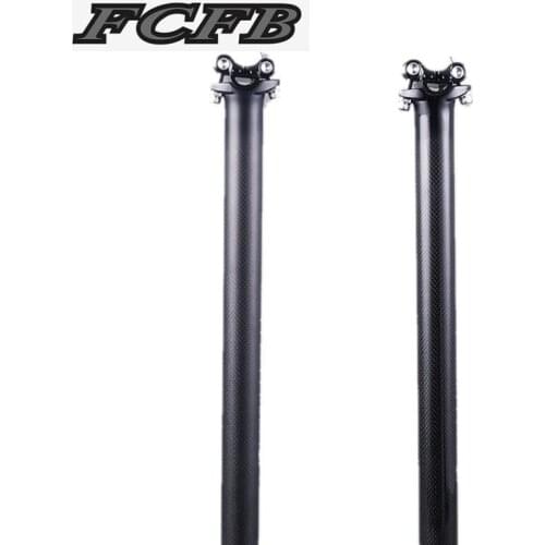 NO LOGO carbon seatpost Road Mountain Bike 3K Carbon Fiber Bicycle Bike Seat posts 27.2 30.8 31.6*300/350/400/450mm