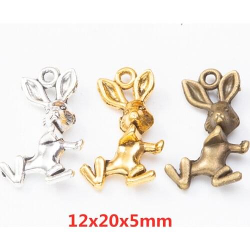 30pcs Animal rabbit zinc alloy pendant suitable for making bracelets, necklaces, jewelry pendants 8460