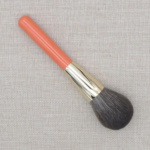 K109 Professional Handmade Makeup Brushes Soft Blue Squirrel Goat Hair Large Round Face Powder Brush Orange Handle Make Up Brush