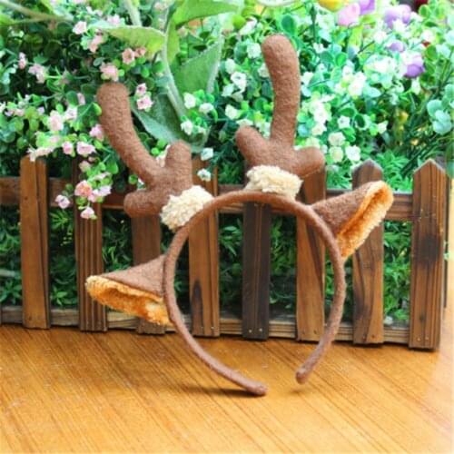 Reindeer Antlers Headband Christmas and Easter Party DIY Women Girs Kid Christmas Deer Costume Ear Party Hairband