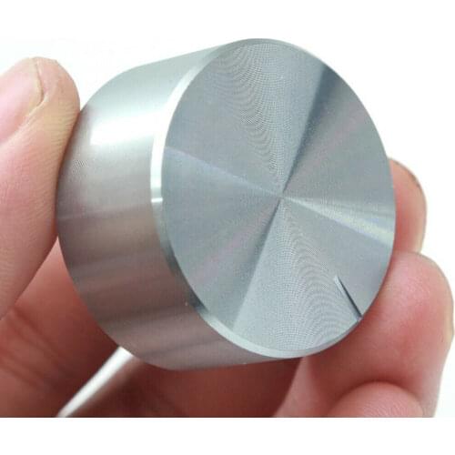 GHH Silver 40 x 19mm Shaft Potentiometer Knob 6mm Aluminum Control Cap Knurled Easy To Use MI0453