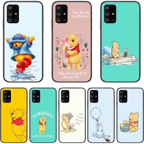 Winnie the Pooh Phone Case Hull For Samsung Galaxy A 90 50 51 20 71 70 40 30 10 80 E 5G S Black Shell Art Cell Cover