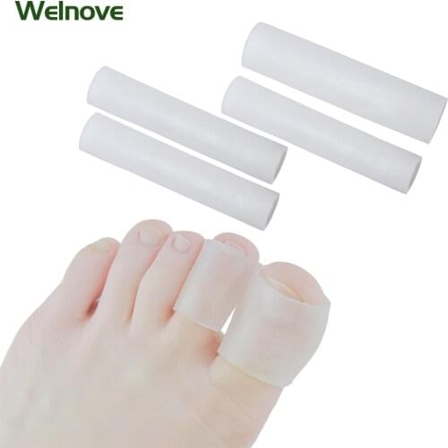 Silicone Thumb Protector Gel Tube Big Finger Feet Protector Finger Sets Long Corn Set Separator Foot Care Corn Blisters Callus