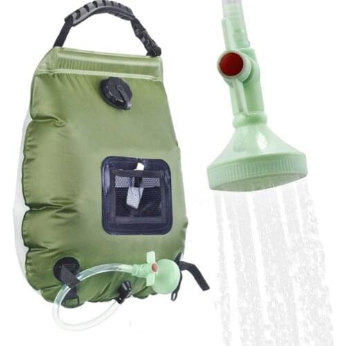 20L Solar Shower Bag Camping Hiking Heated Bathing Water Pack Summer Traveling Bather Sun-powered Water Heater Carrier Pouch