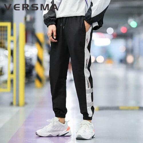 VERSMA Harajuku Vintage Reflective Casual Harem Pants Trousers Women Hip Hop Streetwear Joggers Punk Sports Pants Men Sweatpants