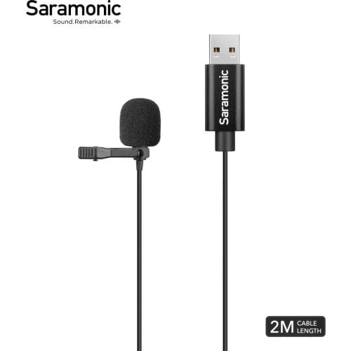 Saramonic SR-ULM10/L Omnidirectional Lavalier USB Microphone for Windows and Mac Computer Plug-and-play