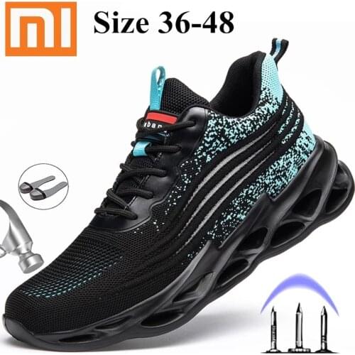 Xiaomi Work Safety Boots Men Safety Shoes Work Sneakers Anti-Puncture Anti-puncture Work Shoes Men Steel Toe Shoes Footwear