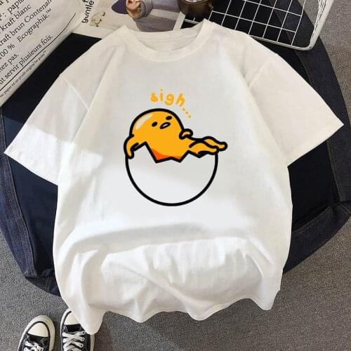 New Fashion Funny Eggs T Shirts Women graphic Print tees Soft Casual White T shirts Tops Fashion Top Tees Female