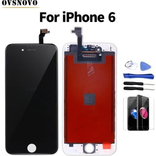 Top Quality AAA+ LCD For iPhone 6 Display Touch Screen Digitizer Replacement Assembly For iPhone 6 LCD With Tempered Glass&Tools