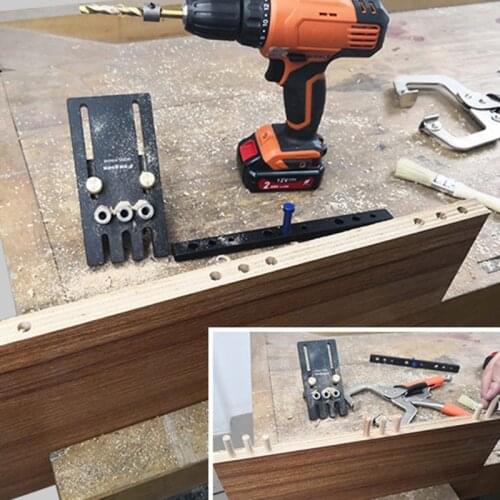 08450-S Aluminum Alloy 6061 Hole Opener 3-in-1 Wood Positioning Tool Drill Guide