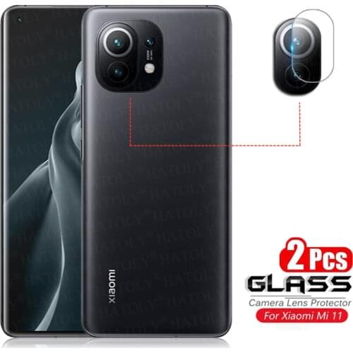 2Pcs For Glass Xiaomi Mi 11 Camera Lens Screen Protector For Xiaomi Mi 11 Camera Glass Protective HD Back Film For Xiaomi Mi 11